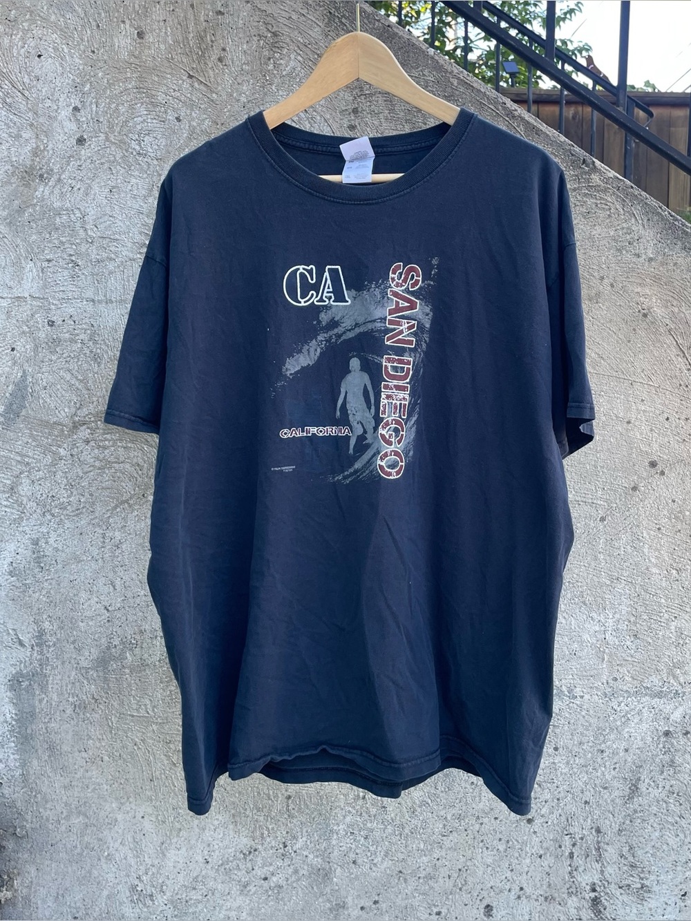 Y2k San Diego California surf heavyweight tee 2XL
